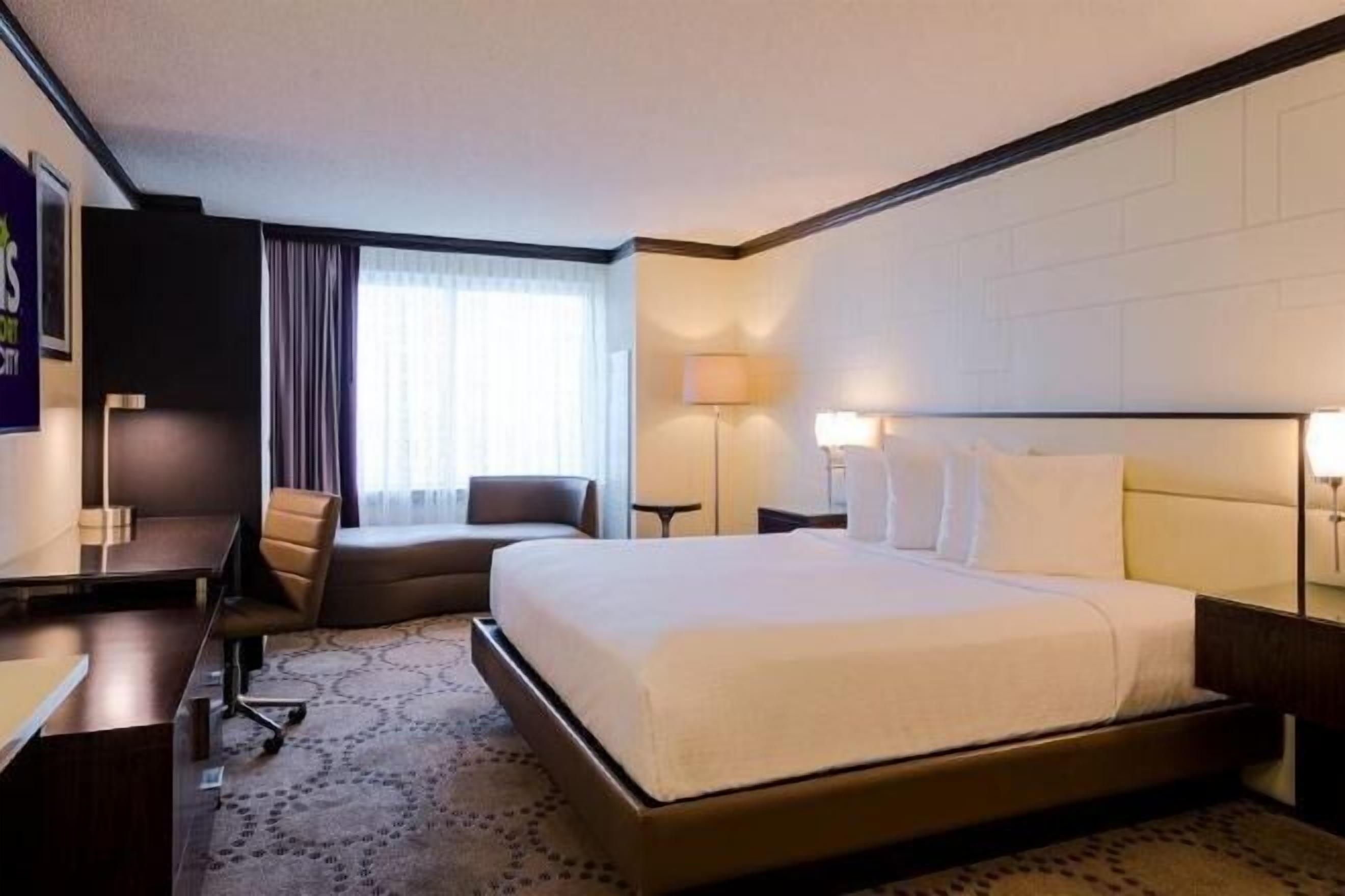 In-room safe, laptop workspace, blackout curtains, iron/ironing board