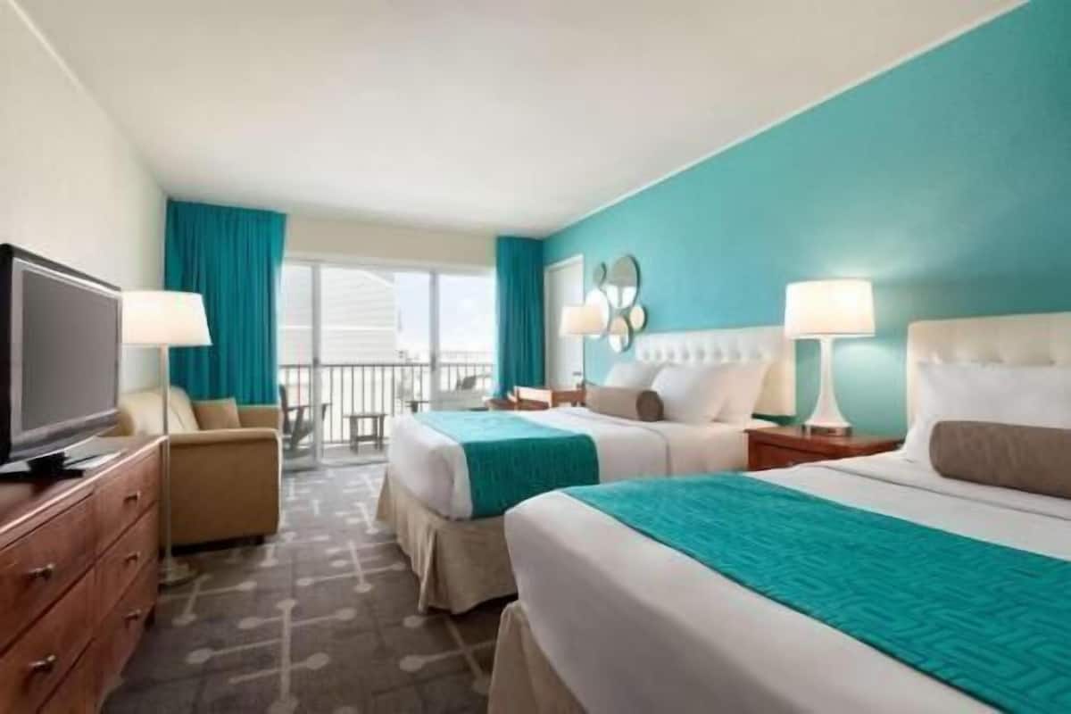 Desk, blackout curtains, iron/ironing board, free cots/infant beds