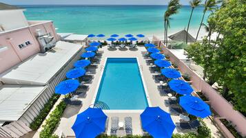 2 outdoor pools, pool umbrellas, sun loungers