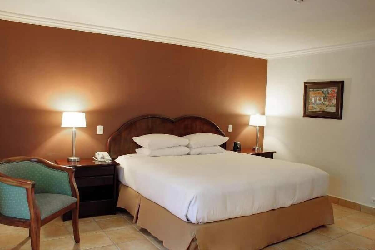 Hypo-allergenic bedding, in-room safe, desk, blackout curtains