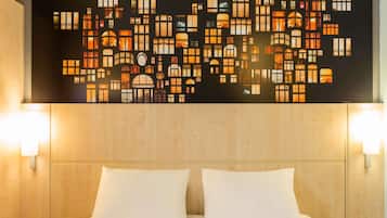 Premium bedding, desk, soundproofing, iron/ironing board