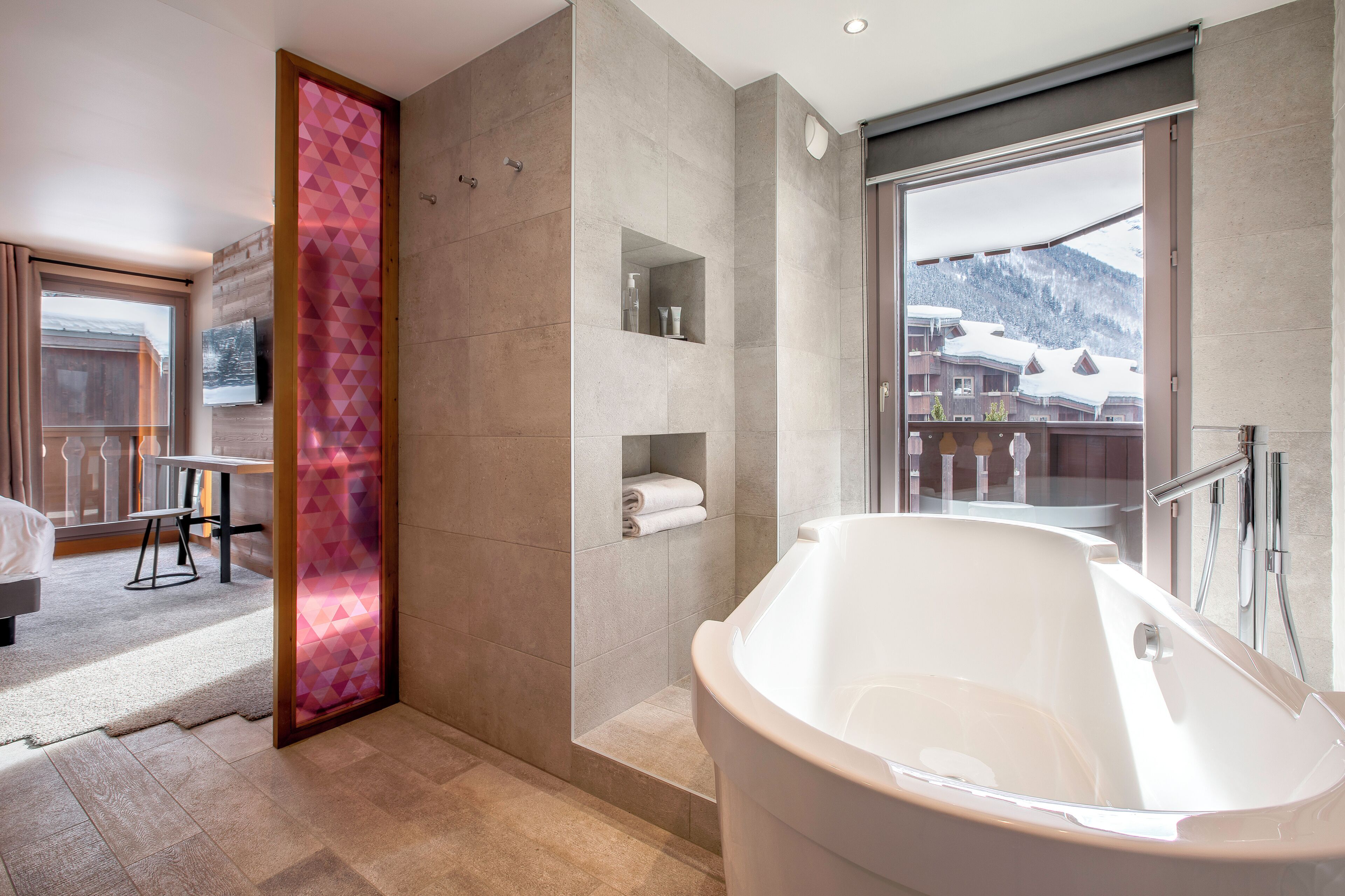 double room | bathroom | hair dryer, towels