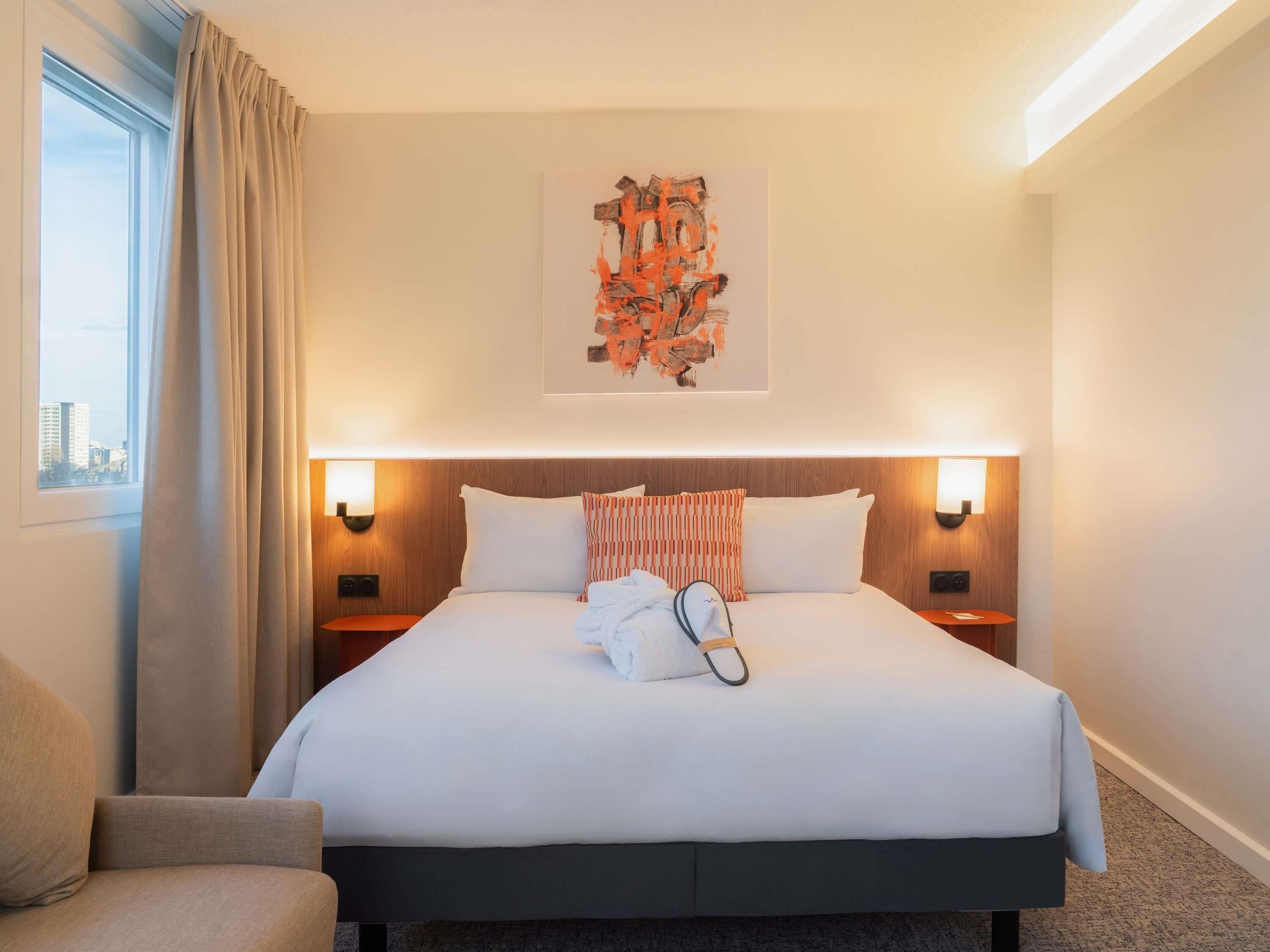 Sengetøy av topp kvalitet, memory foam-senger og safe på rommet