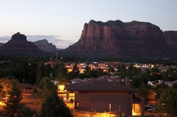 View from property looking out at Hilton Sedona Resort at Bell Rock