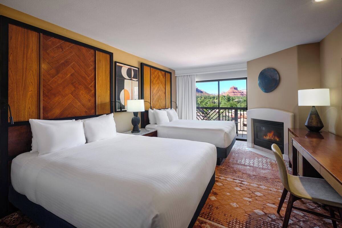 Premium bedding, down duvets, pillow-top beds, in-room safe
