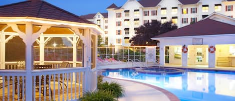 Indoor pool, seasonal outdoor pool