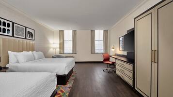 Premium Room, 2 Queen Beds | In-room safe, desk, laptop workspace, blackout drapes
