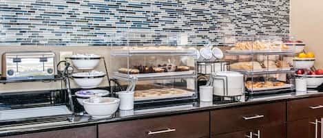 Free daily self-serve breakfast