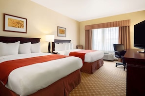 Room, 2 Queen Beds, Non Smoking | Premium bedding, in-room safe, desk, blackout curtains