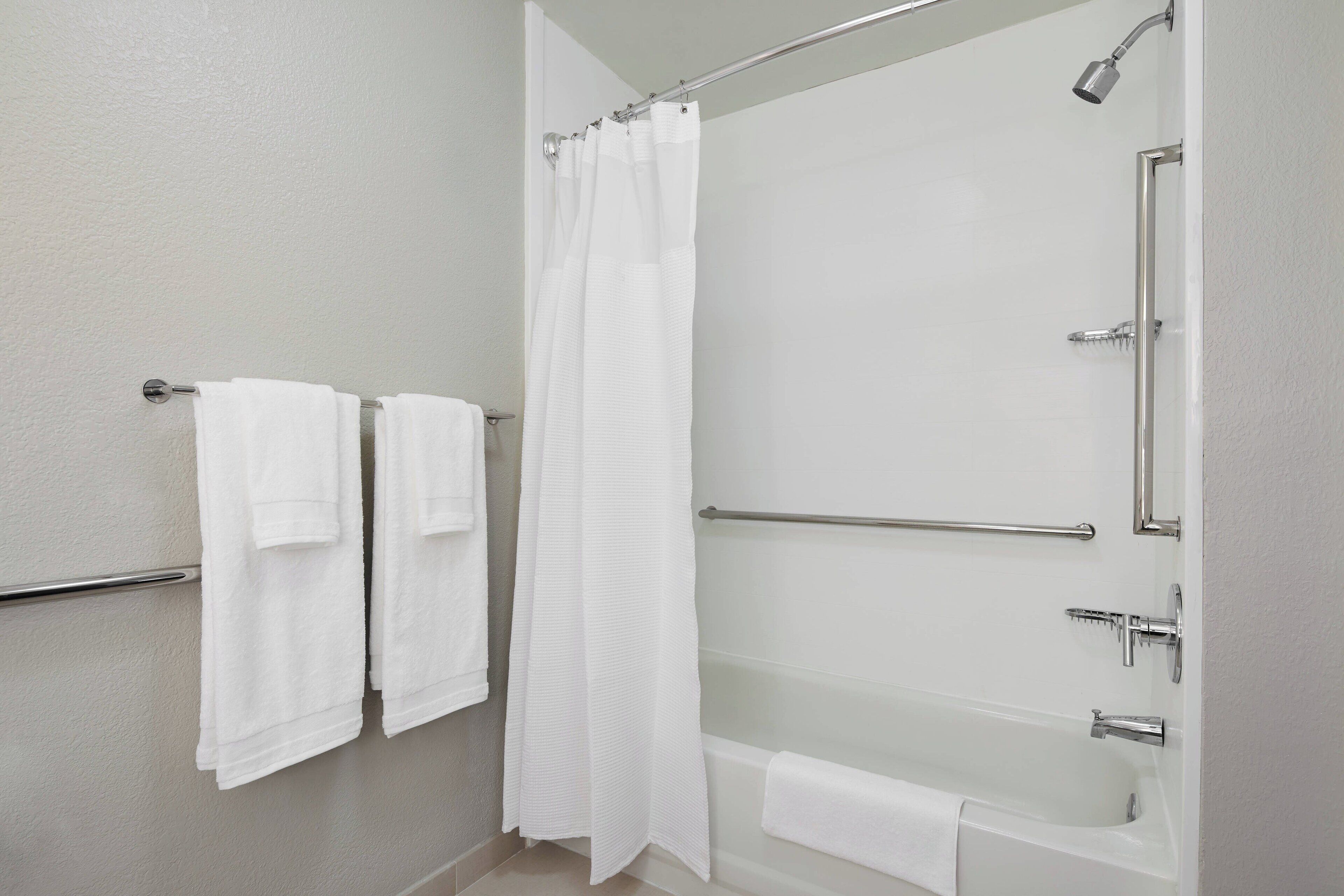 free toiletries, hair dryer, towels