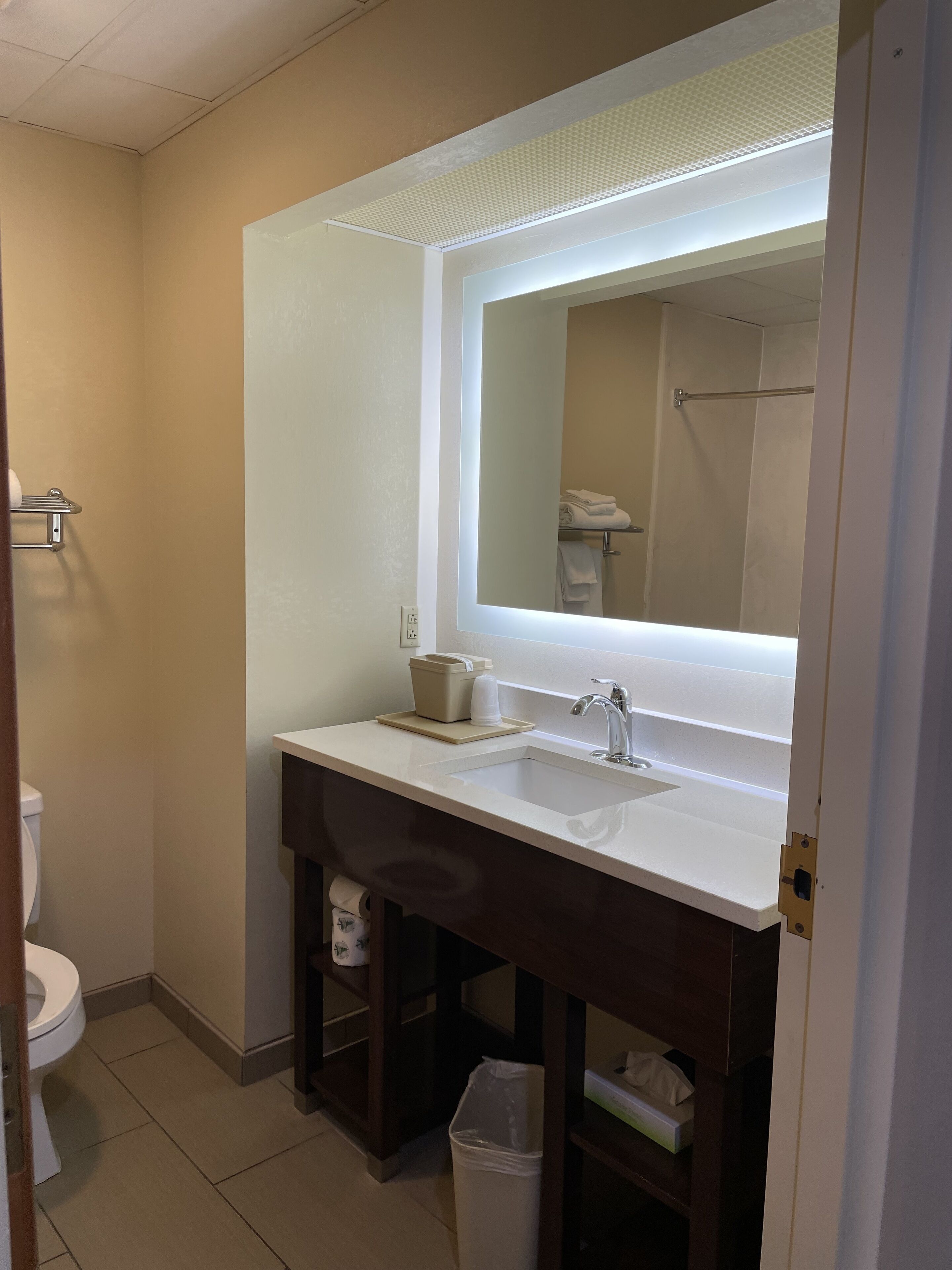 free toiletries, hair dryer, towels, soap