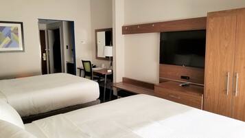 In-room safe, desk, laptop workspace, blackout drapes