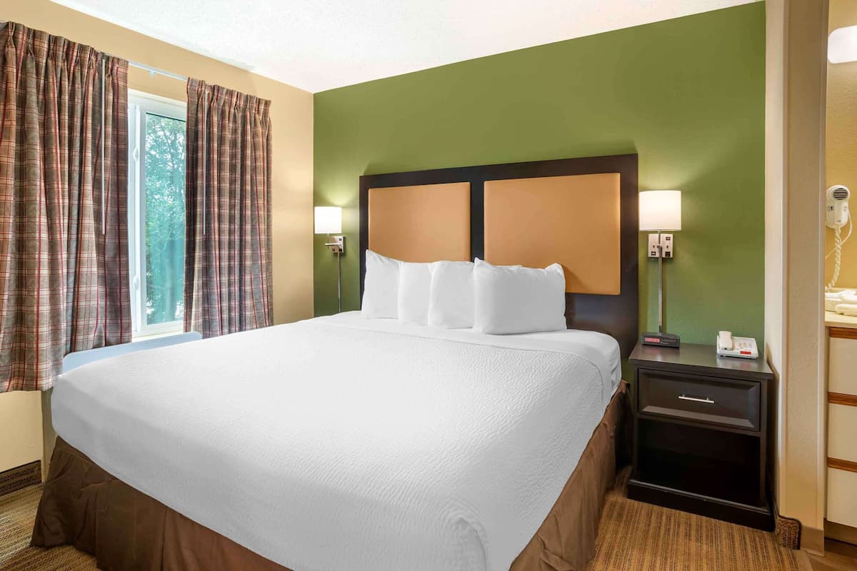 Desk, blackout curtains, iron/ironing board, free WiFi