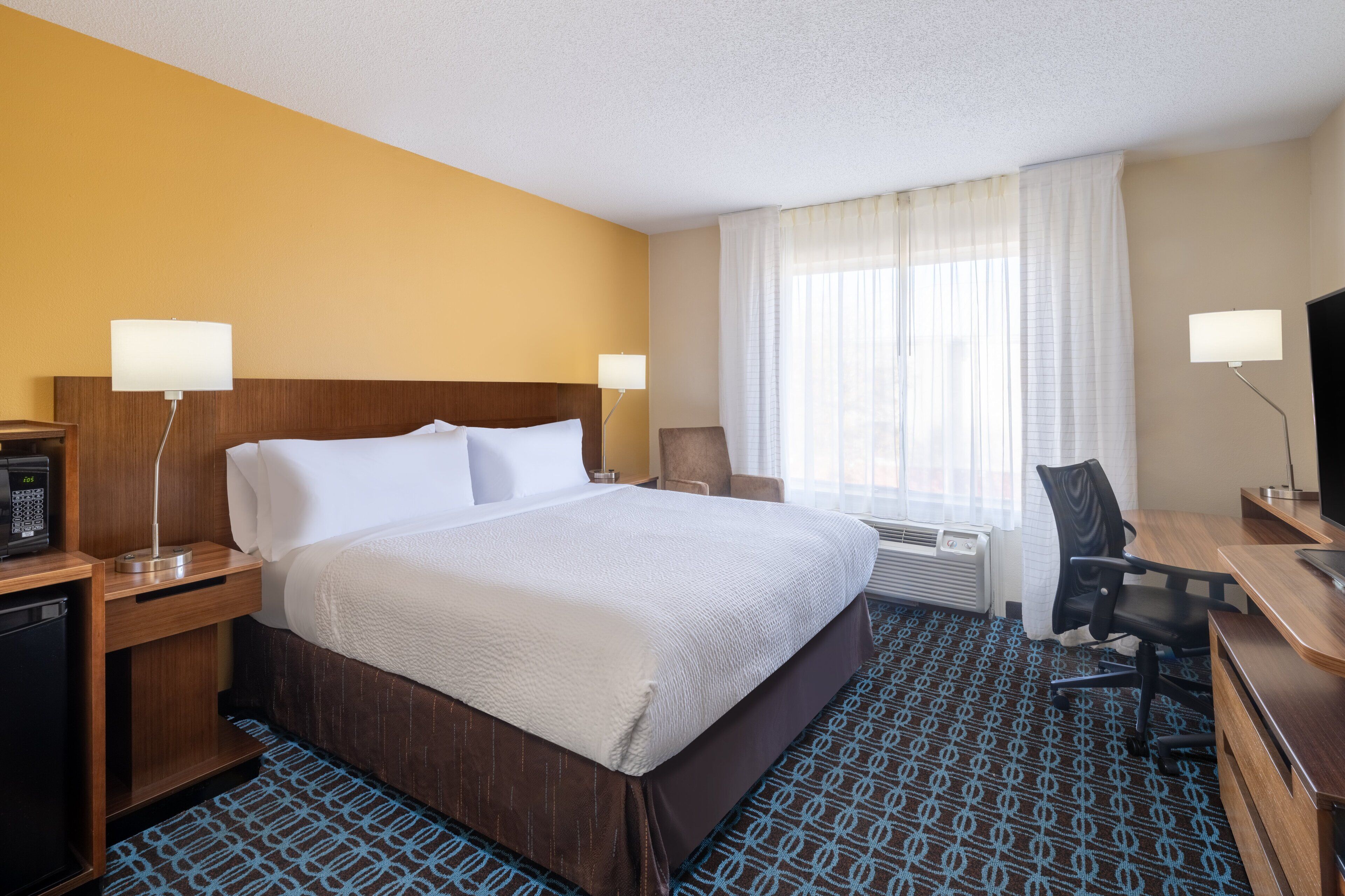 Suite, 1 cama King size y sofá cama | Edredón, escritorio y espacio para trabajar con laptop 