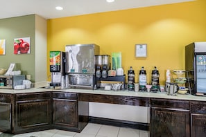 Free daily self-serve breakfast