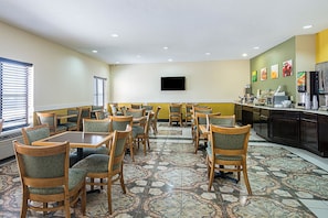 Free daily self-service breakfast