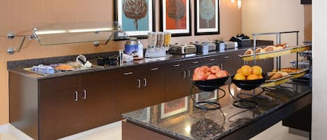 Free daily buffet breakfast