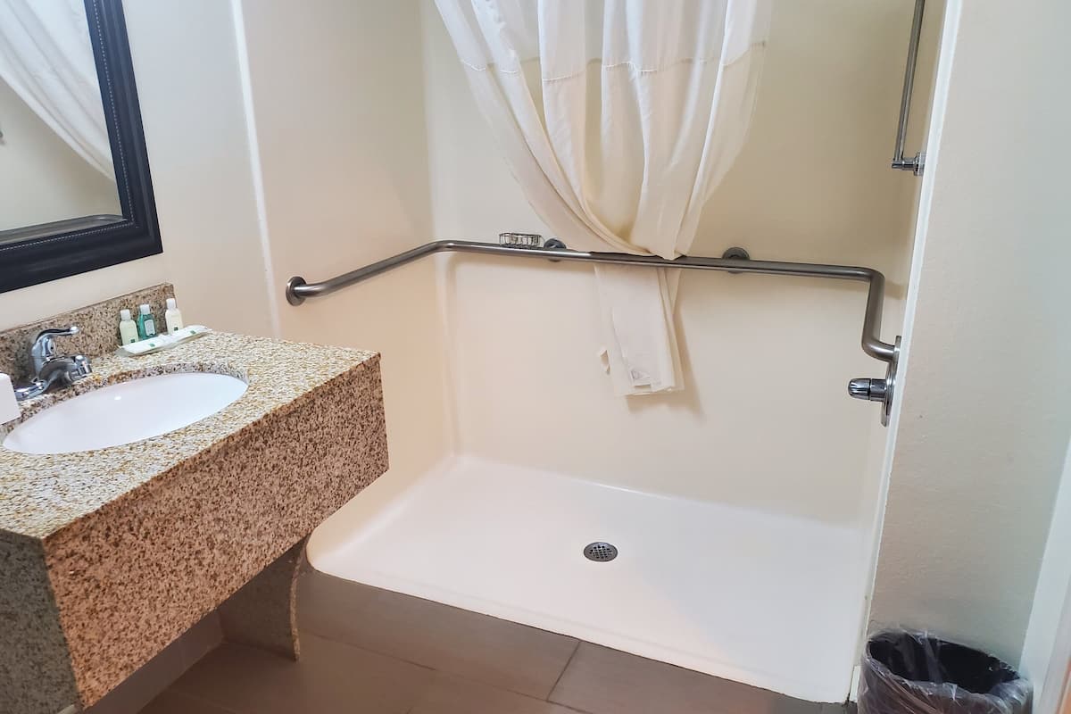 room, 2 double beds, accessible, non smoking | bathroom | bathtub, jetted bath, free toiletries, hair dryer