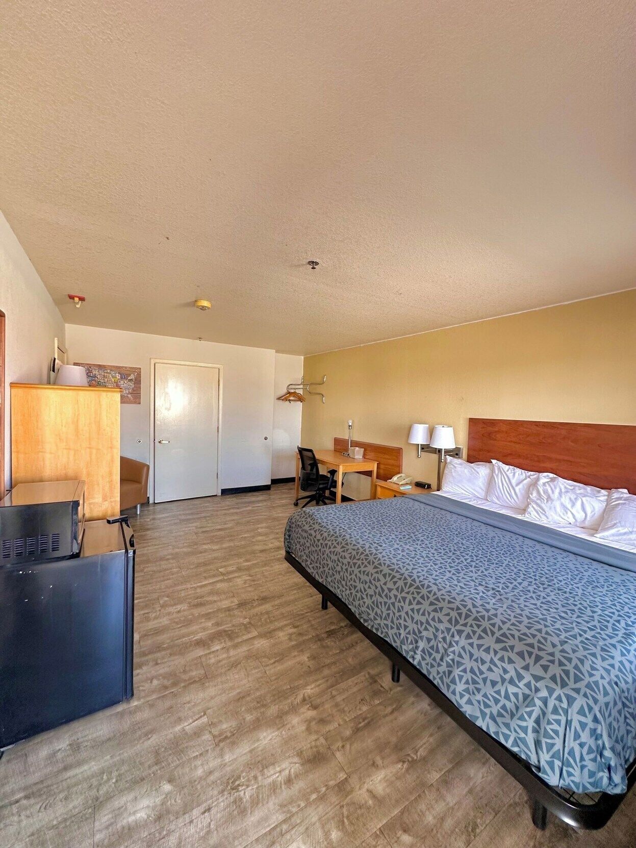 Desk, blackout curtains, iron/ironing board, free WiFi