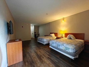 Standard Room, 2 Queen Beds | Iron/ironing board, free WiFi, bed sheets