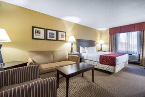 Suite, 1 King Bed, Accessible, Non Smoking | Desk, laptop workspace, blackout drapes, iron/ironing board - Comfort Suites Wisconsin Dells Area (Portage)