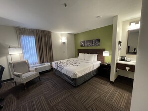 Habitación estándar, 1 cama King size, para no fumadores | Escritorio, tabla de planchar con plancha, camas extra y wifi gratis 