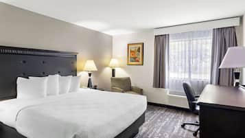 Standard Room, 1 King Bed, Accessible, Refrigerator & Microwave (Pet Friendly) | Desk, blackout drapes, iron/ironing board, free WiFi