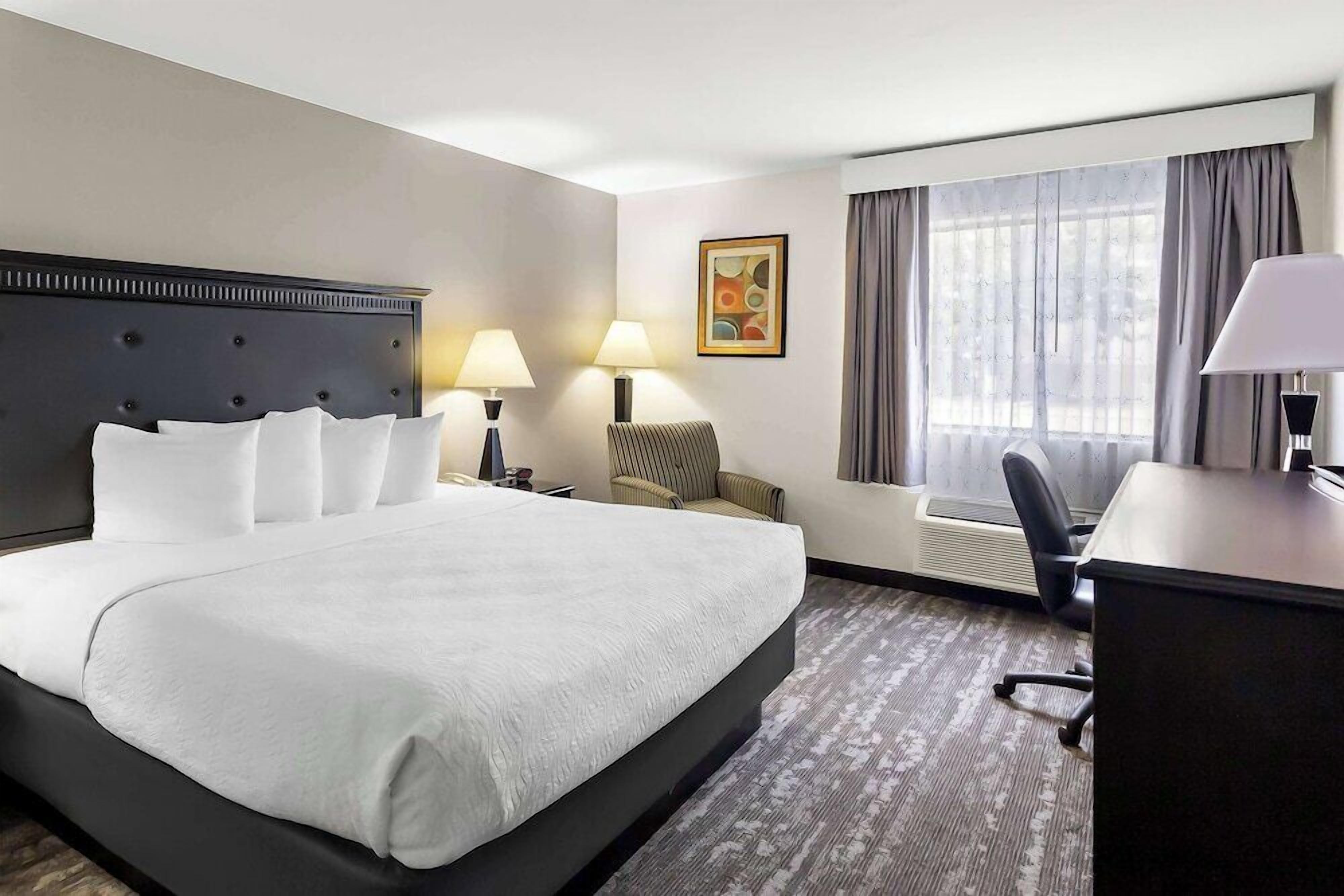 Desk, blackout drapes, iron/ironing board, free WiFi