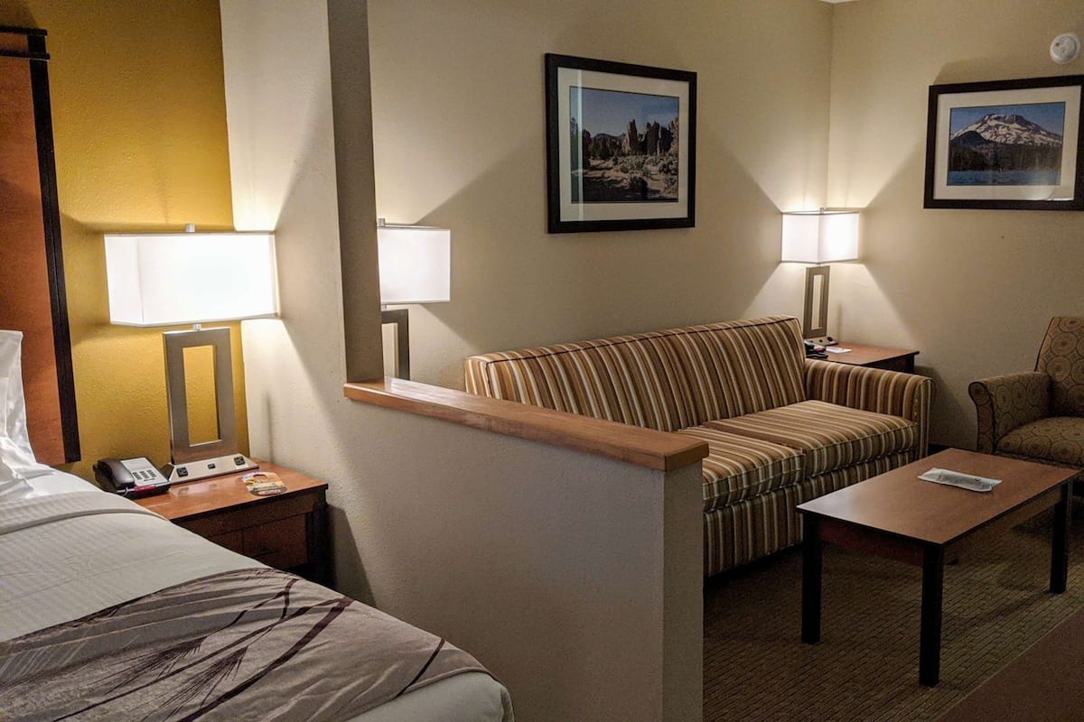 In-room safe, desk, laptop workspace, iron/ironing board