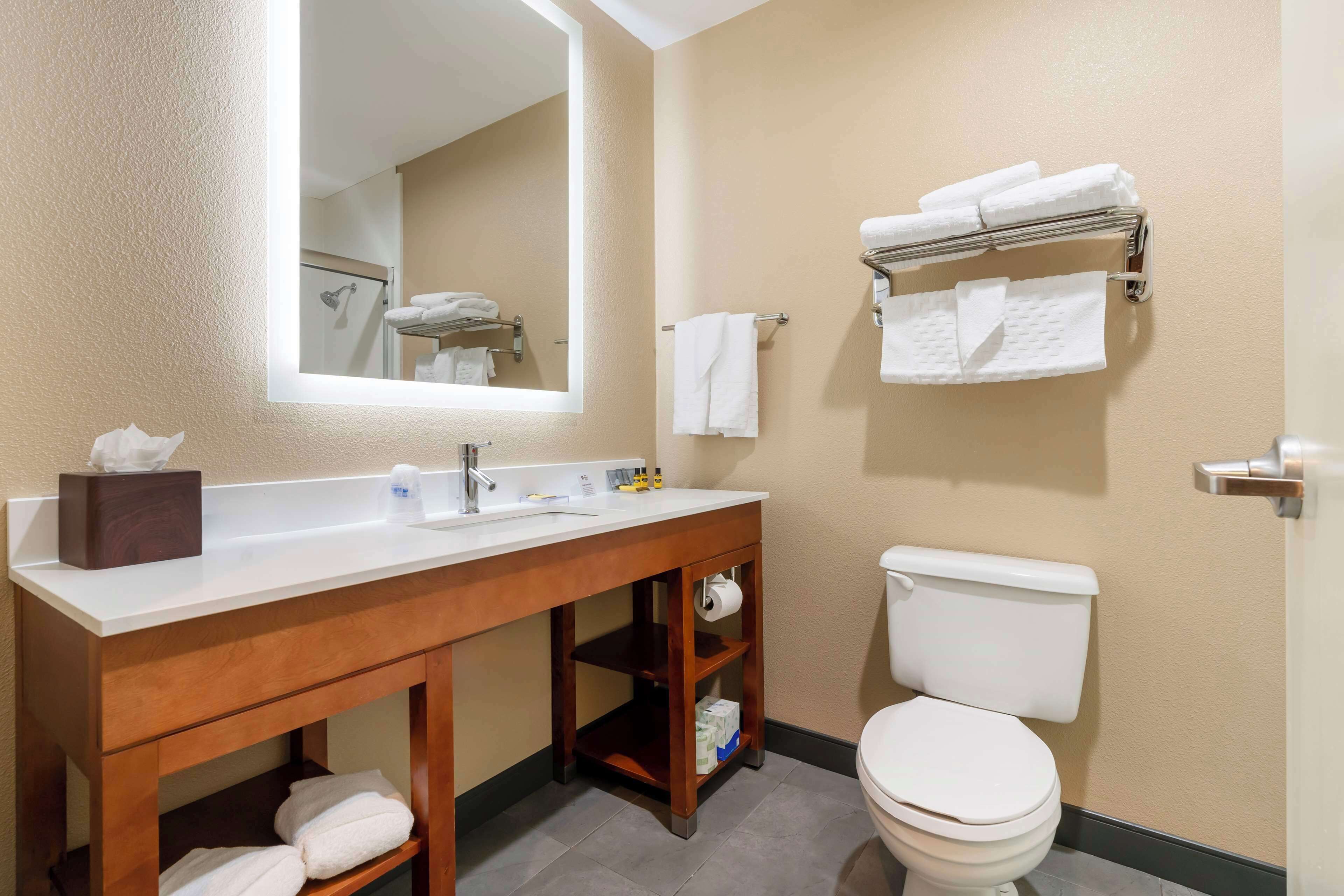 free toiletries, hair dryer, towels, soap