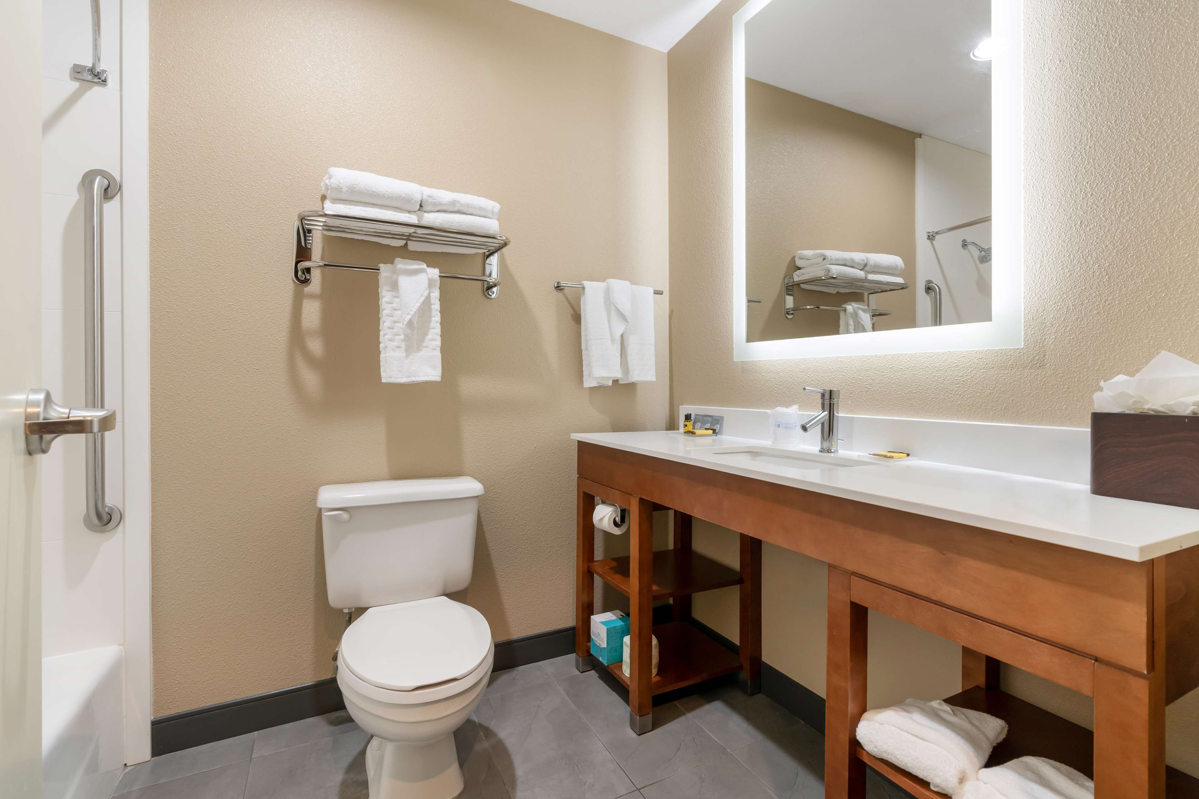 free toiletries, hair dryer, towels, soap