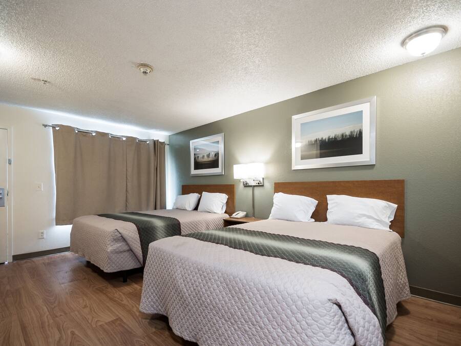 Studio, 2 Queen Beds, Non Smoking (Walk-In Shower) | Iron/ironing board, free WiFi, bed sheets