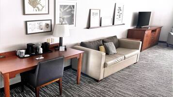 Premium bedding, pillow-top beds, desk, iron/ironing board