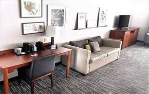 1 bedroom, premium bedding, pillowtop beds, desk