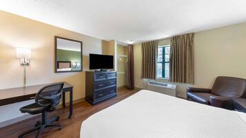 Blackout drapes, iron/ironing board, free WiFi, bed sheets