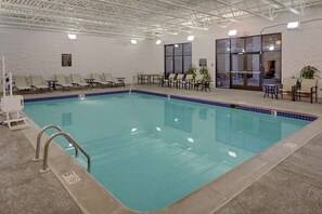 Indoor pool, open 8:00 AM to 11:00 PM, sun loungers