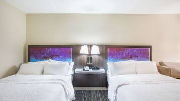 32-inch flat-screen TV with cable channels, TV, video-game console