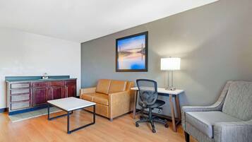 Desk, blackout curtains, iron/ironing board, free cots/infant beds