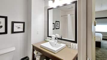 Room, 2 Queen Beds, Non Smoking | Bathroom | Combined shower/bathtub, hair dryer, towels