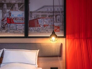 Hypo-allergenic bedding, blackout drapes, soundproofing