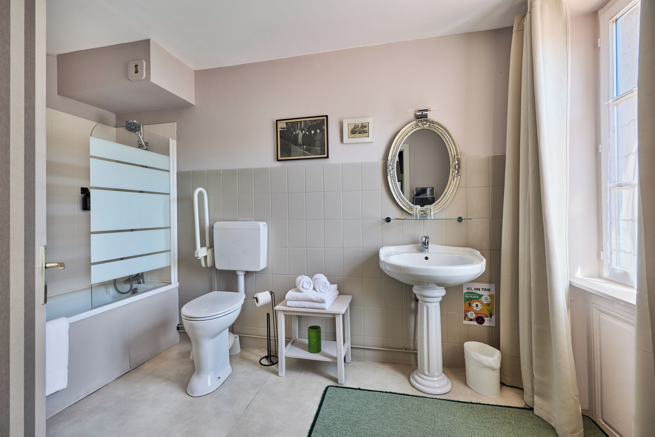 signature double room | bathroom | eco-friendly toiletries, hair dryer, towels