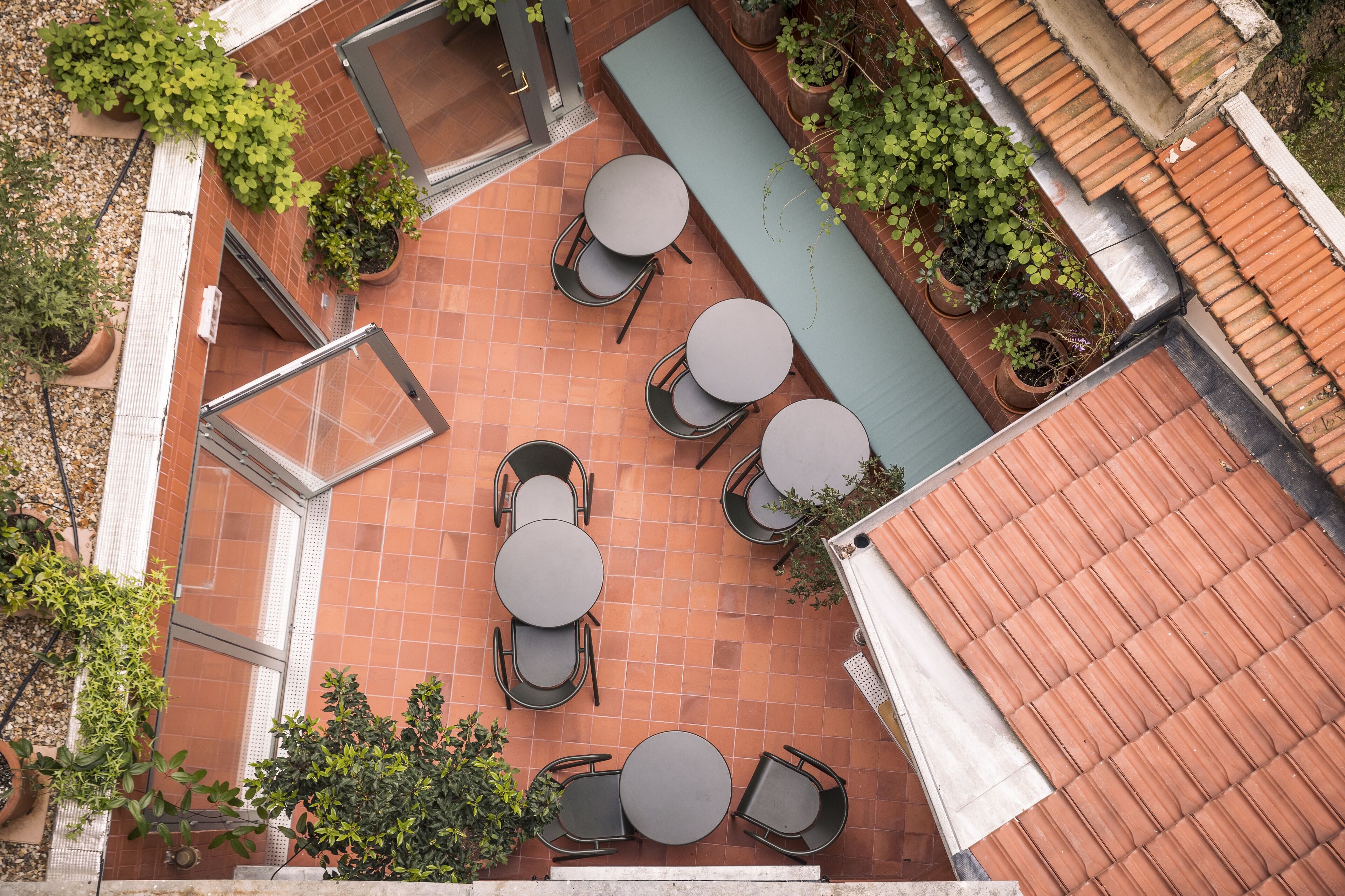 pillow-top beds, desk, laptop workspace, blackout curtains