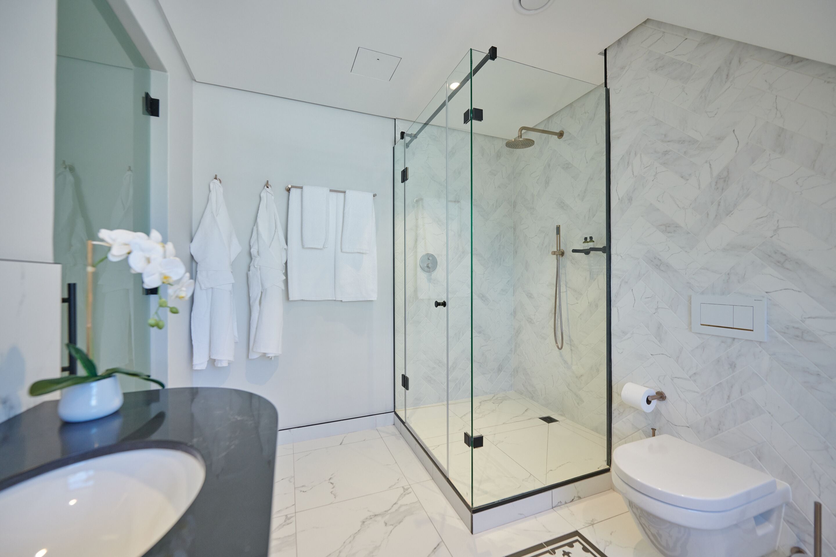 Luxury Balcony Suite | Bathroom | Separate tub and shower, free toiletries, hair dryer, bathrobes