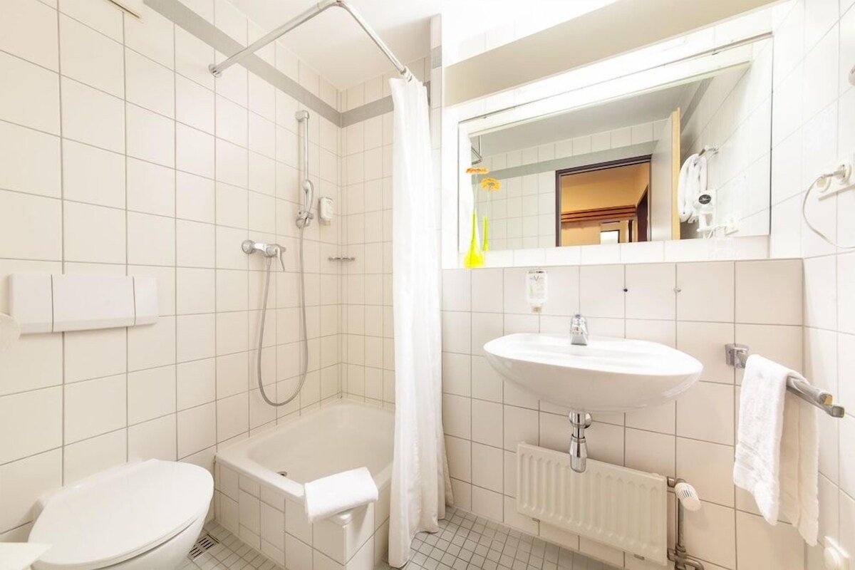 Bathroom | Hair dryer, towels