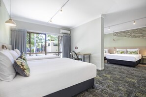 Family Studio | Desk, iron/ironing board, bed sheets, alarm clocks