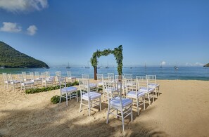 Outdoor wedding area