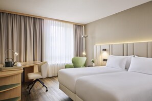 Premium bedding, pillow-top beds, in-room safe, desk