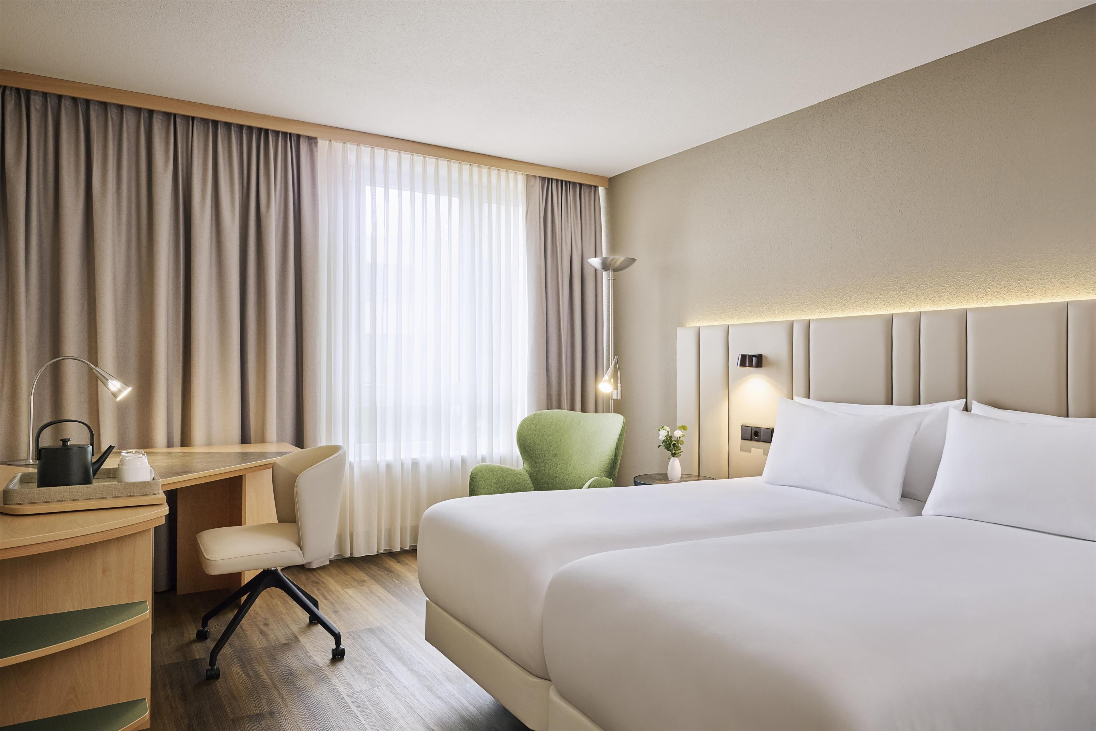 Premium bedding, pillowtop beds, in-room safe, desk