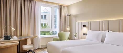 Premium bedding, pillow-top beds, in-room safe, desk