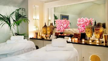 Hot tub, body treatments, aromatherapy, body scrubs, facials